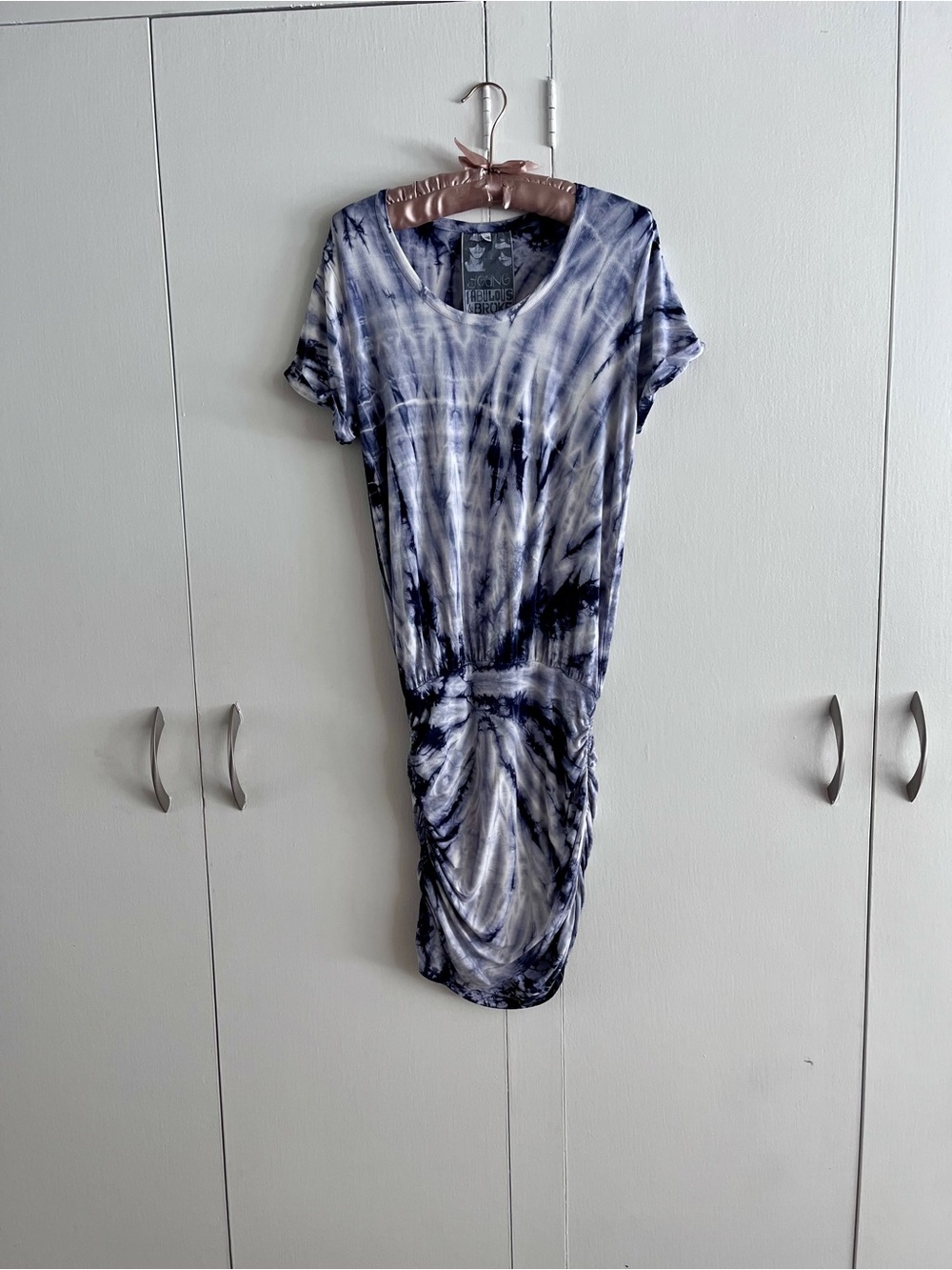 Young Fabulous & Broke Tie-Dye Ruched Jersey Mini Dress